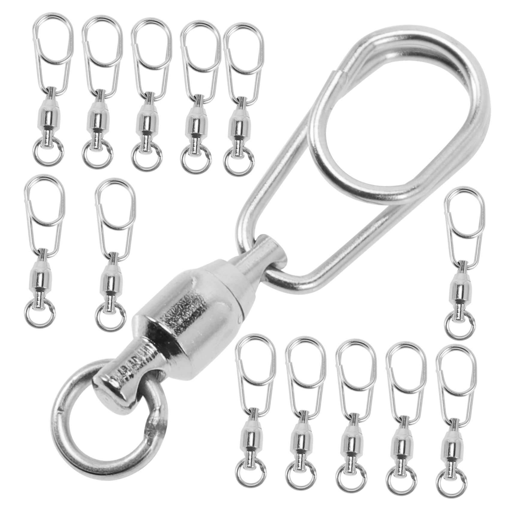 Yardwe 120 Pièces Connecteur D'Anneau À Huit Chiffres Émerillon De Pêche en Acier Inoxydable Outils De Pêche Au Leurre Portables Émerillons De Pêche Robustes Émerillons À Baril