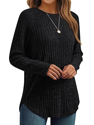 AUTOMET Womens Long Sleeve Shirts Fall Fashion Tops 2025 Crewneck Dressy Sweaters Tunic Winter Clothes Casual Outfits