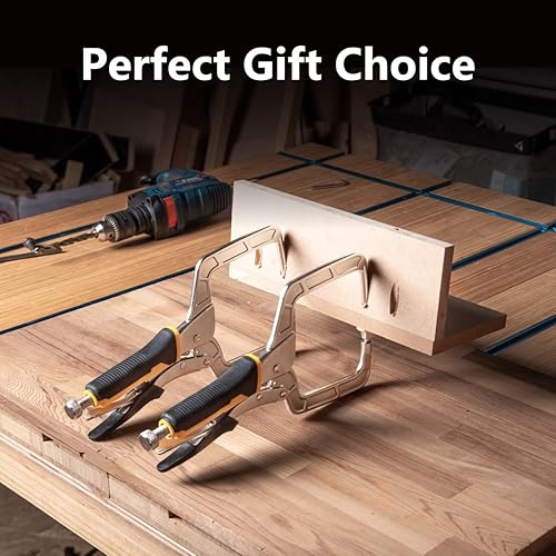 Miniatura 5 de POWERTEC Abrazadera para Agujeros de Bolsillo, Abrazadera de Ángulo Recto de 12" de Liberación Rápida para Ensamblaje de Agujeros de Bolsillo