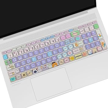 Silicone Keyboard Cover for 15.6 HP ProBook 450/455/650 G8 G9 G10, HP Zbook Power G8 G9,Cute Cat