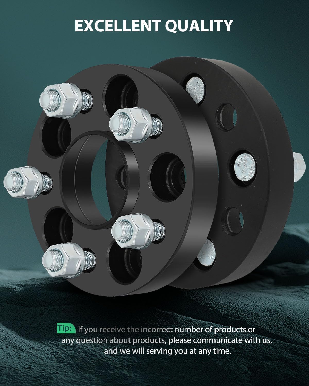 SCITOO 4Pcs 5x108 Wheel Spacers 1 inch Bore 63.4mm Studs 12x1.5 5 Lug Wheel Spacers Fit for Lincoln Corsair 2020-2022,for Jaguar XF 2009-2022