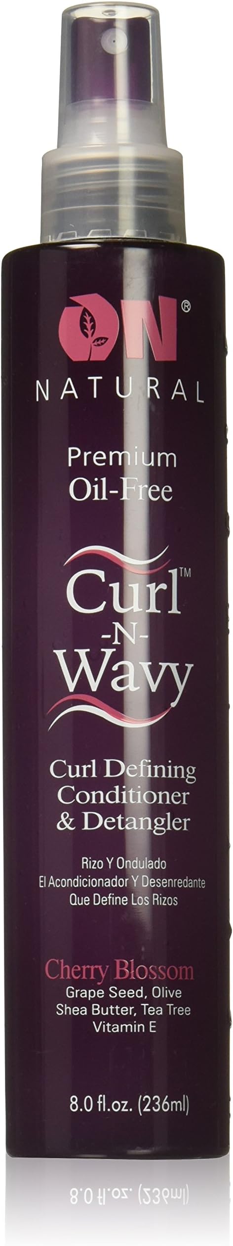 On Natural On Curl and Wavy Curl Defining Conditioner & Detangler, Cherry Blossom, 8 Ounce