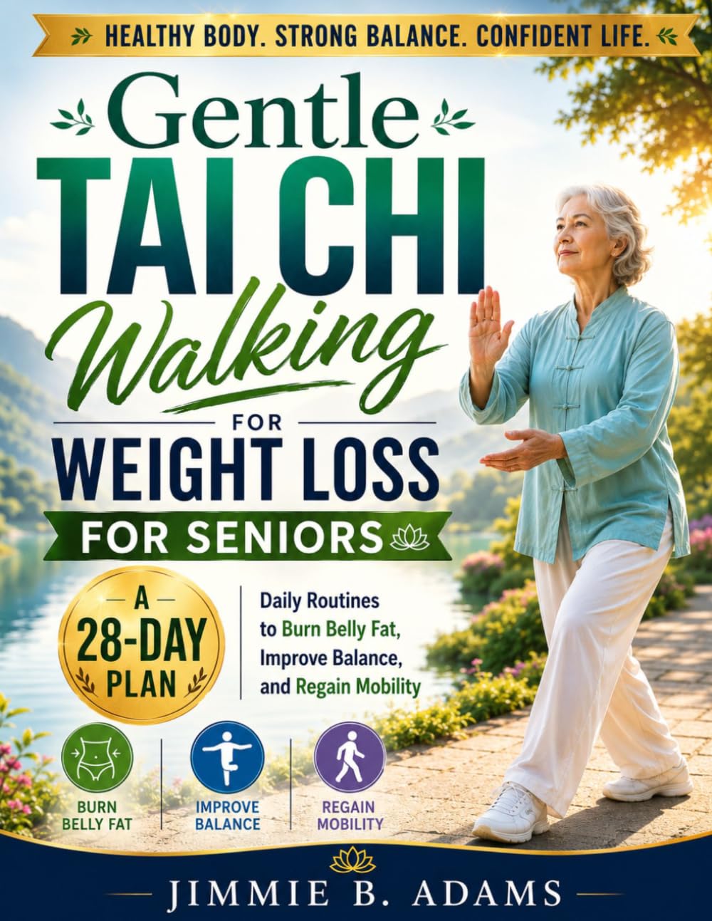 Gentle Tai Chi Walking for Weight Loss for Seniors: A 28-Day Plan with 10-Minute Daily Routines to Burn Belly Fat, Improve Balance, and Regain Mobility