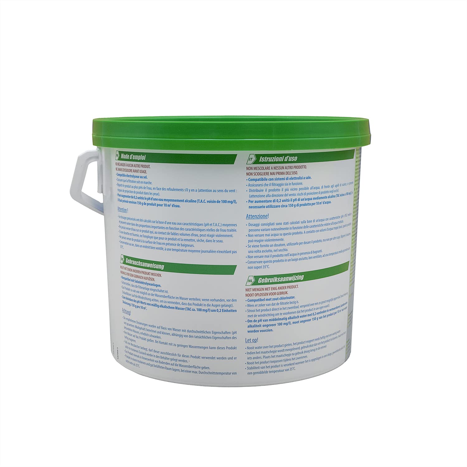 HTH pH Plus Poudre - 5kg | Correcteur de pH Solide - Augmente Le pH + 10 Tests HPS OFFERTS 6 en 1