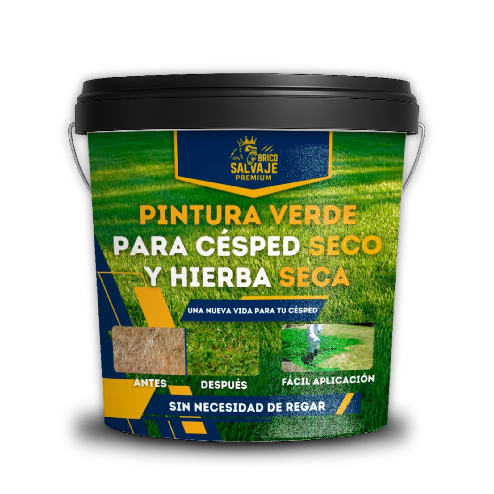 Pintura Verde para Césped Seco y Hierba Dañada – Recupera el Color Verde Natural al Instante – Fácil Aplicación con Brocha, Rodillo o Pulverizador (750 ML)