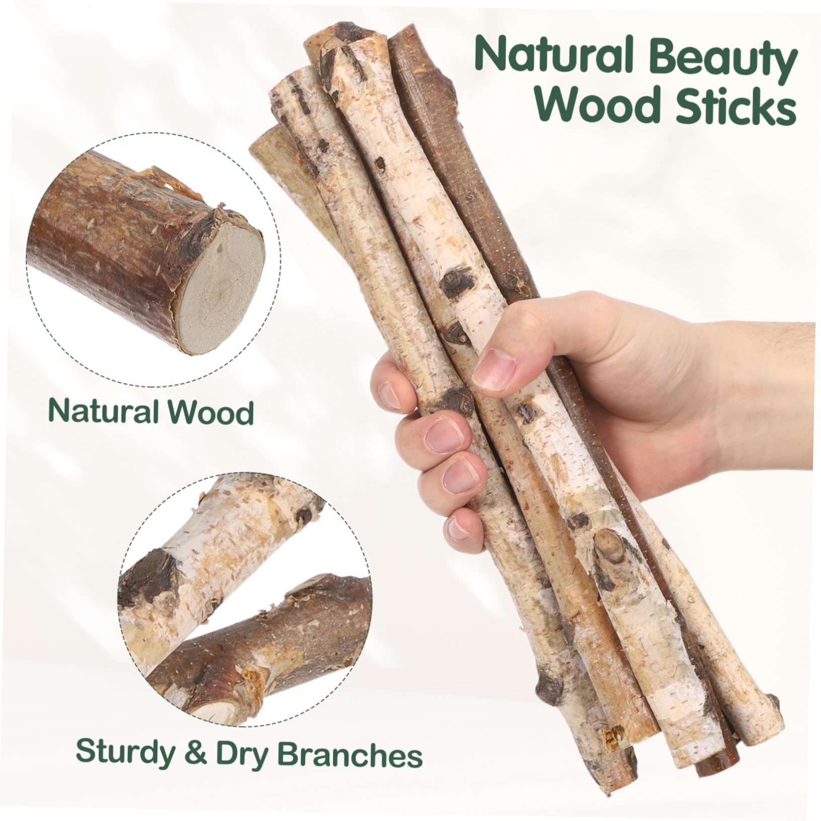 6pezzi Bastoncini Legno Naturale Per Artigianato Rami Secchi Per Composizioni Floreali e Progetti Creativi Versatile Per Decorazioni e Fai Da Te