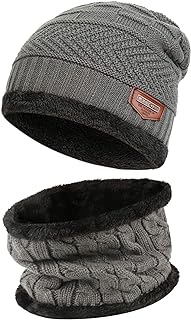 Sponsored You’re seeing this ad based on the product’s relevance to your search query.Learn more about this advertisement Bequemer Laden Men's Winter Warm Beanie Hat, Loop Scarf Set, Thermal Winter Hat, Knitted Hat, Tube Scarf, Neck Warmer with Fleece, Lined, Gift for Men, Christmas