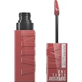 Super Stay Vinyl Ink Longwear No-Budge Liquid Lipcolor Makeup&comma; Highly Pigmented Color and Instant Shine&comma; Cheeky&comma; Rose Nude Lipstick&comma; 0&period;14 fl oz&comma; 1 Count