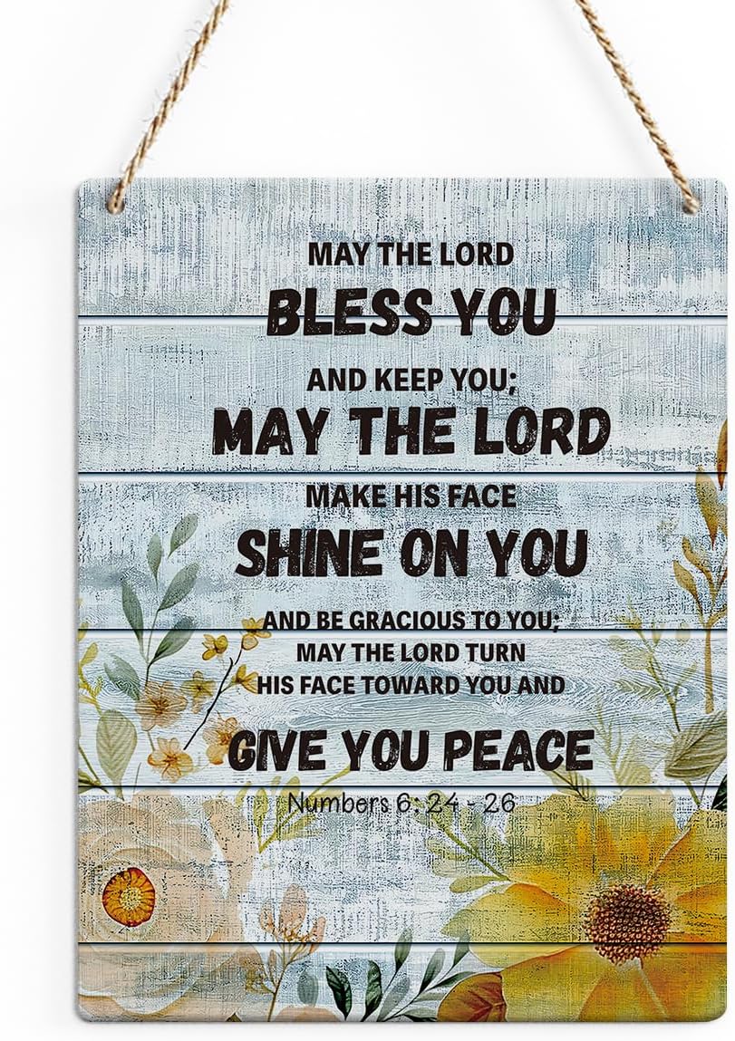 Amazon.com : Inspirational Bible Verse Wall Art Christian Room Decor ...