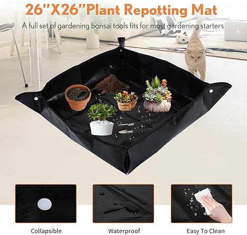 Miniatura 5 de Kit de herramientas para bonsái, juego de 20 herramientas de jardín para principiantes, regalo de jardinería para mujeres y hombres, incluye kit de