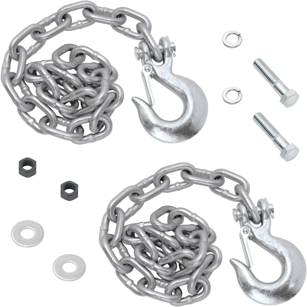 Fulton 49150 Safety Chain Kit , Silver , Black