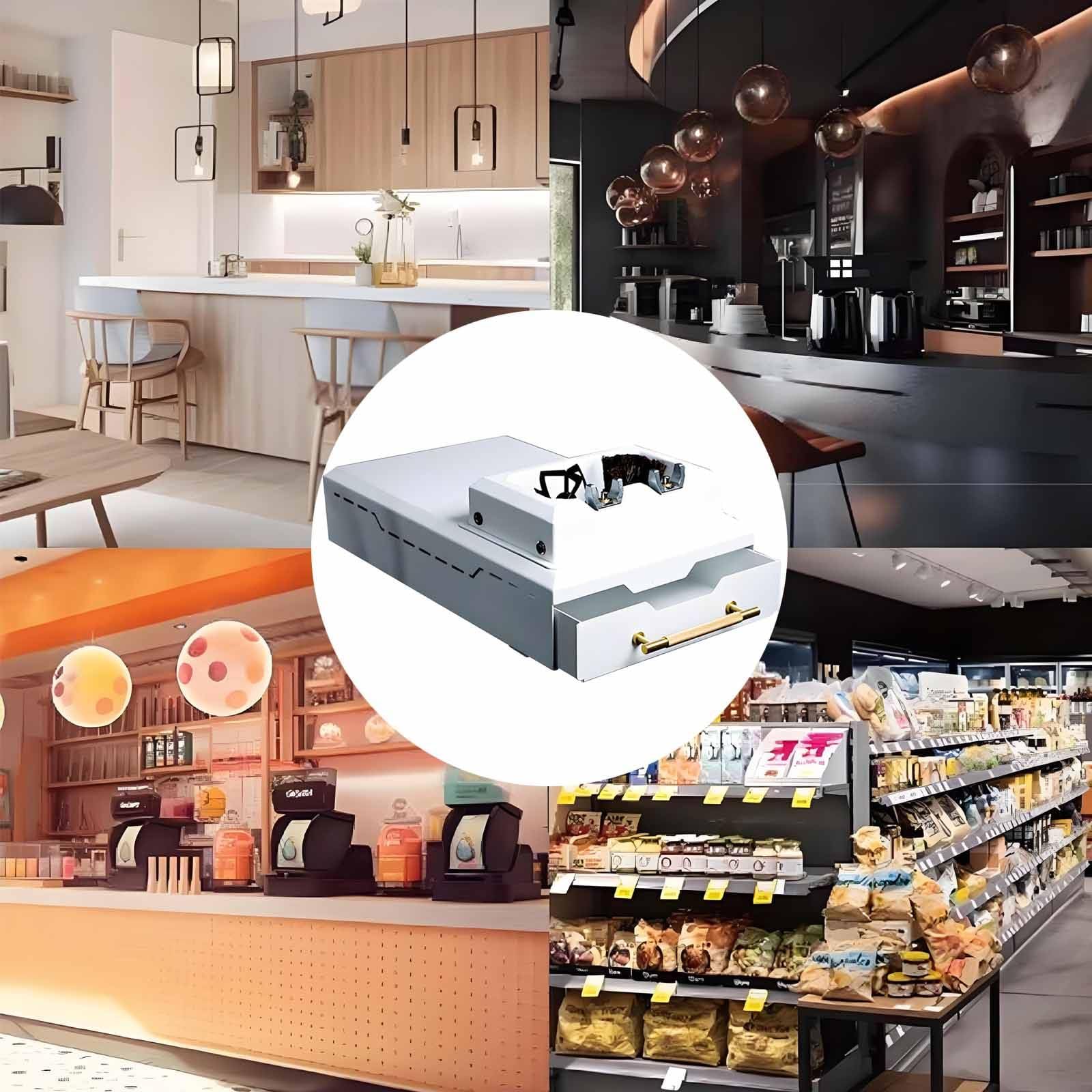 Pulitore Elettrico per Portafiltro da caffè Espresso da 150 W - Ampio Contenitore per Fondi, Design Rimovibile, per Bar E Cucine Domestiche White