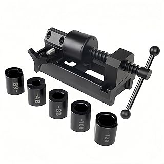 Fuel Line Fittings Installation Tool Set with 4AN 6AN 8AN 10AN 12AN Connector, Auto Hose Pipe Fuel Line Installation/Removal Tool Kit, AN Hose Fitting Connect/Disconnect Tools