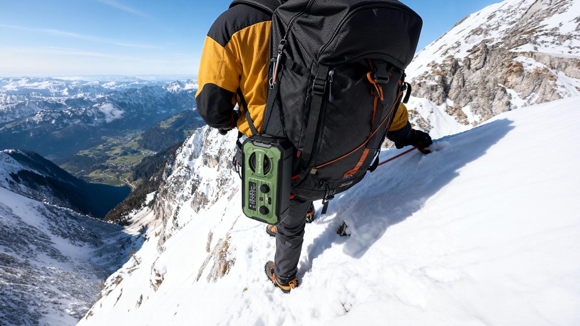 Radio solarne przenośne SOS powerbank 10000mAh latarka dynamo Kruger&Matz