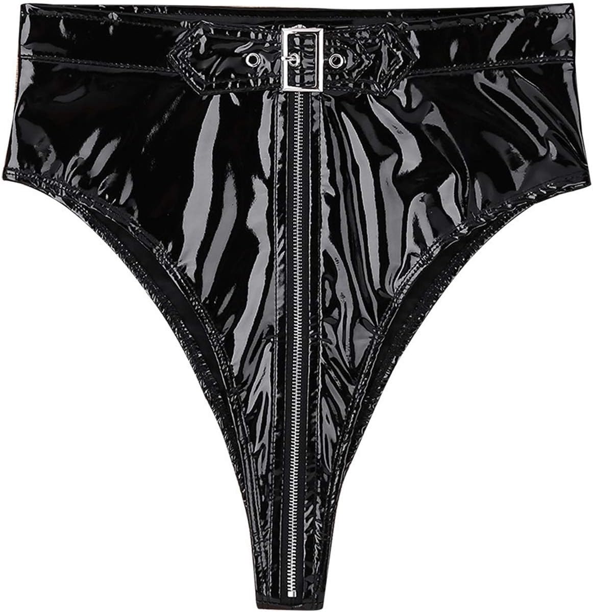Active Lingerie Latex PVC Panties Womens Underwear High Cut Briefs Outfit Clubwear