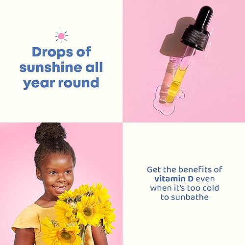 Miniatura 4 de JoySpring Vitamina D3 Kids Drops con K2  Suplemento líquido para absorción de calcio y salud articular  360 porciones (2 fl oz)  Vitamina D para