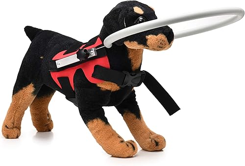 Miniatura 10 de GabeFish Halo ciego ligero y ajustable para perros y gatos, dispositivo de guía de arnés para mascotas, azul, pequeño