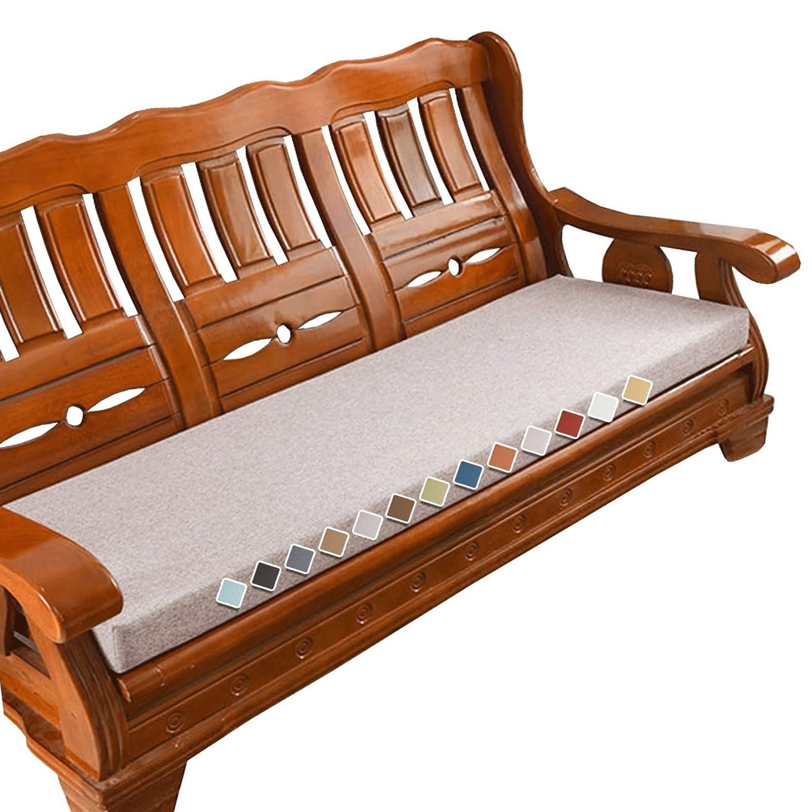 Versatile Indoor/Outdoor Bench Cushion - 150cm/120cm/100cm/90cm x 40cm/35cm/50cm - 2/3 seater Non-Slip Seat Pad for Bay Windows,Garden Patio,Long Chairs,Swings & Porch Furniture(Beige,160x30x5cm) โ image 1