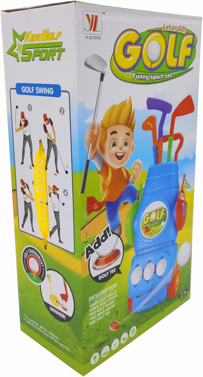 FixtureDisplays® Kids Golf Set Plastic Mini Putter Golf Club Toy Child Outdoors Funny Sports Game Birthday Christmas Gift for Toddlers 2-6 Years Old 15313
