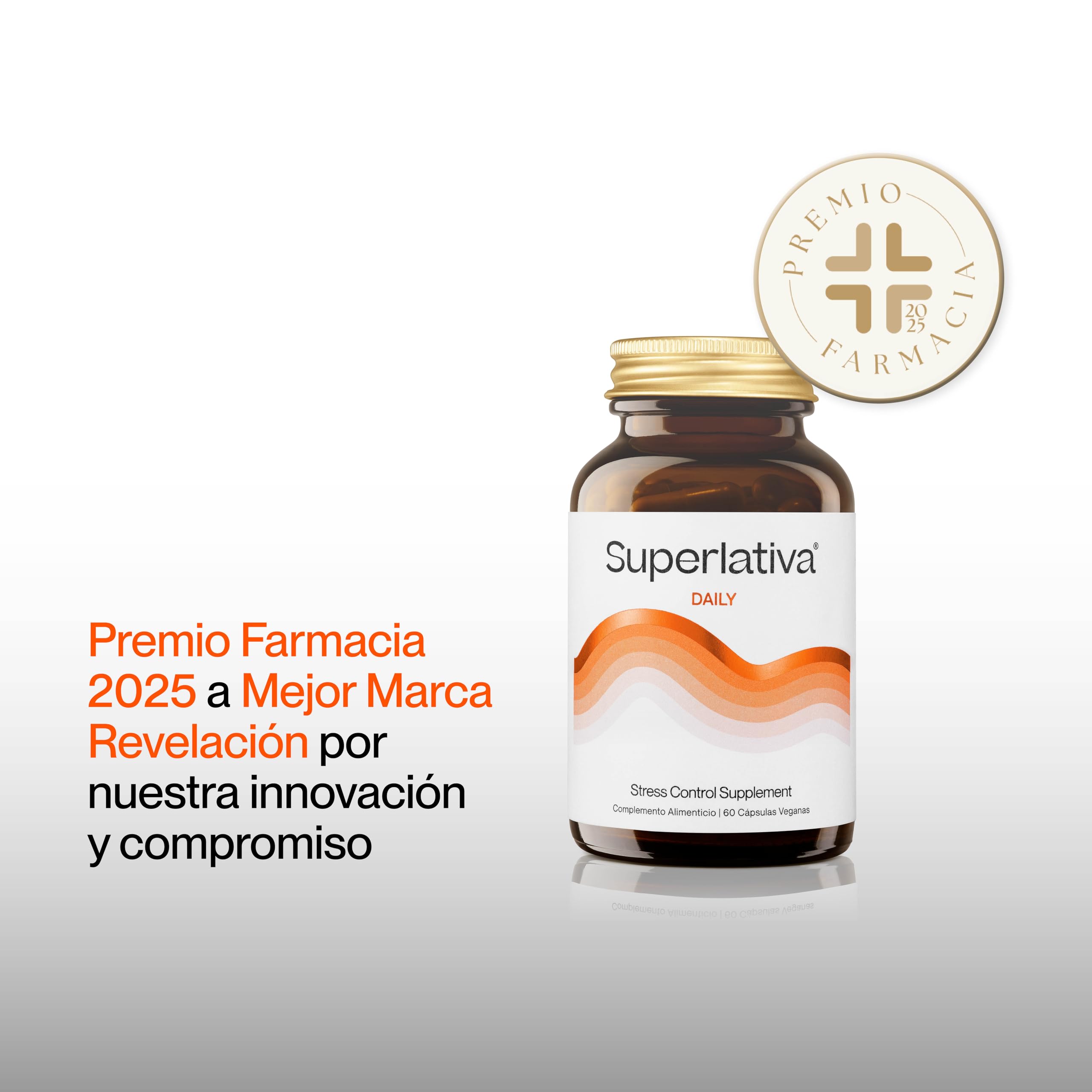 Superlativa Daily Electra Ashwagandha Sensoril® 250 mg – Fórmula Premium con Bacopa y Schisandra – Regula el Cortisol y Mejora el Sueño – 60 Cápsulas Veganas