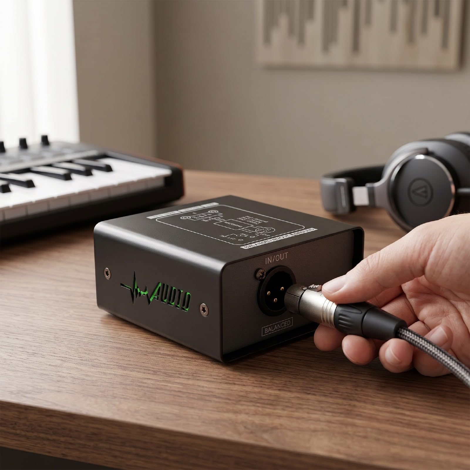 Cocoarm Hum Eliminator Box, 3-Level Gain Ground Noise Isolator High