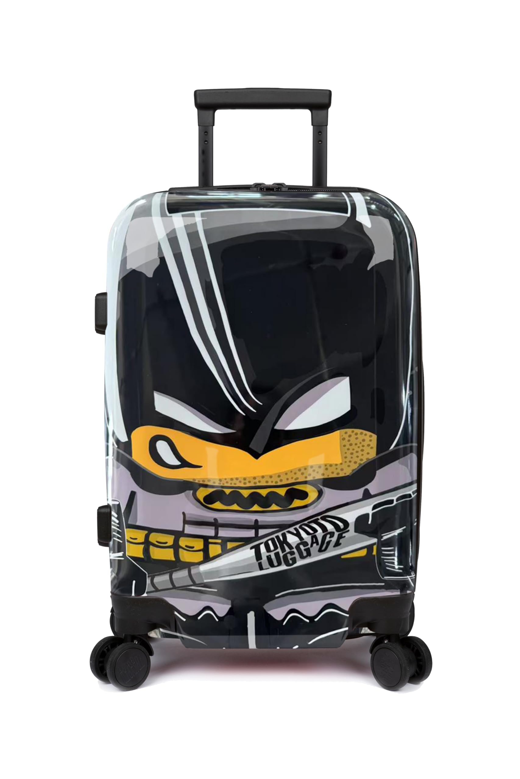 TOKYOTO Valise Cabine Trolley pour Enfants Garçons 55x35x20 Bagage Sac de Voyage avec Serrure TSA Légère Robuste pour Les Fans De Comics Pop Art Manga Super-héros et Dessin Animé Batty Boy