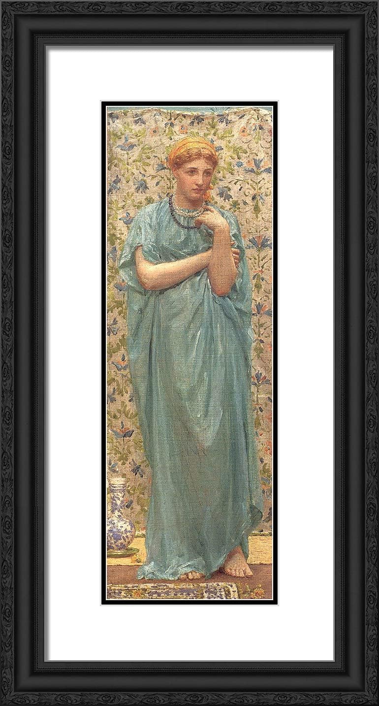 ArtDirect Moore, Albert Joseph 14x24 Black Ornate Framed Art Print with Double Matting Titled: Joseph Marigolds