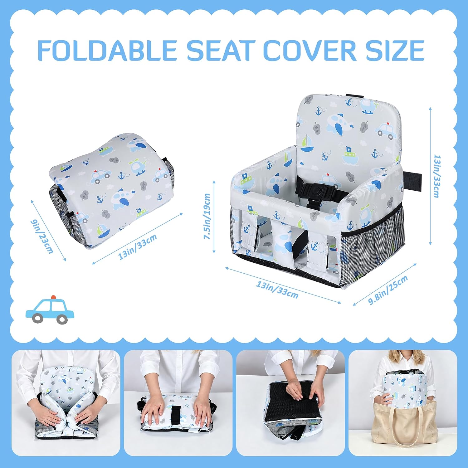 INFANZIA Shopping Cart Cover for Baby, High Chair & Grocery Cart Seat Cover