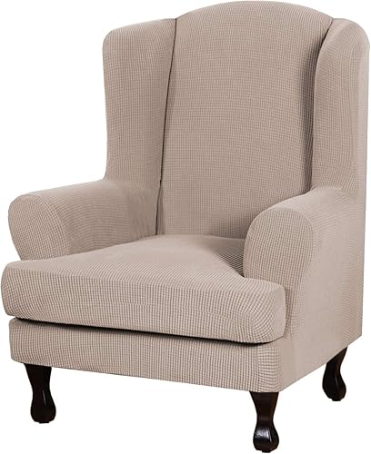 H.VERSAILTEX - 2 fundas protectoras de licra suave Jacquard para respaldo de silla, lavable a máquina