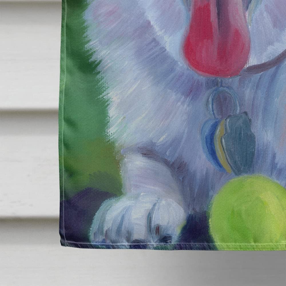 Caroline's Treasures 7296CHF Corgi with green ball House Flag Large Porch Sleeve Pole Decorative Outside Yard Banner Artwork Wall Hanging, Polyester, House Size, Multicolor