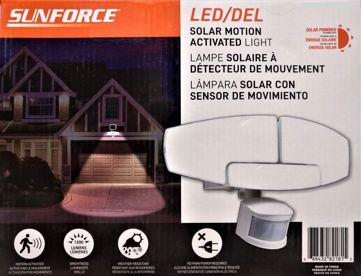 Sunforce Solar Motion Security Light Led/Del, Orange