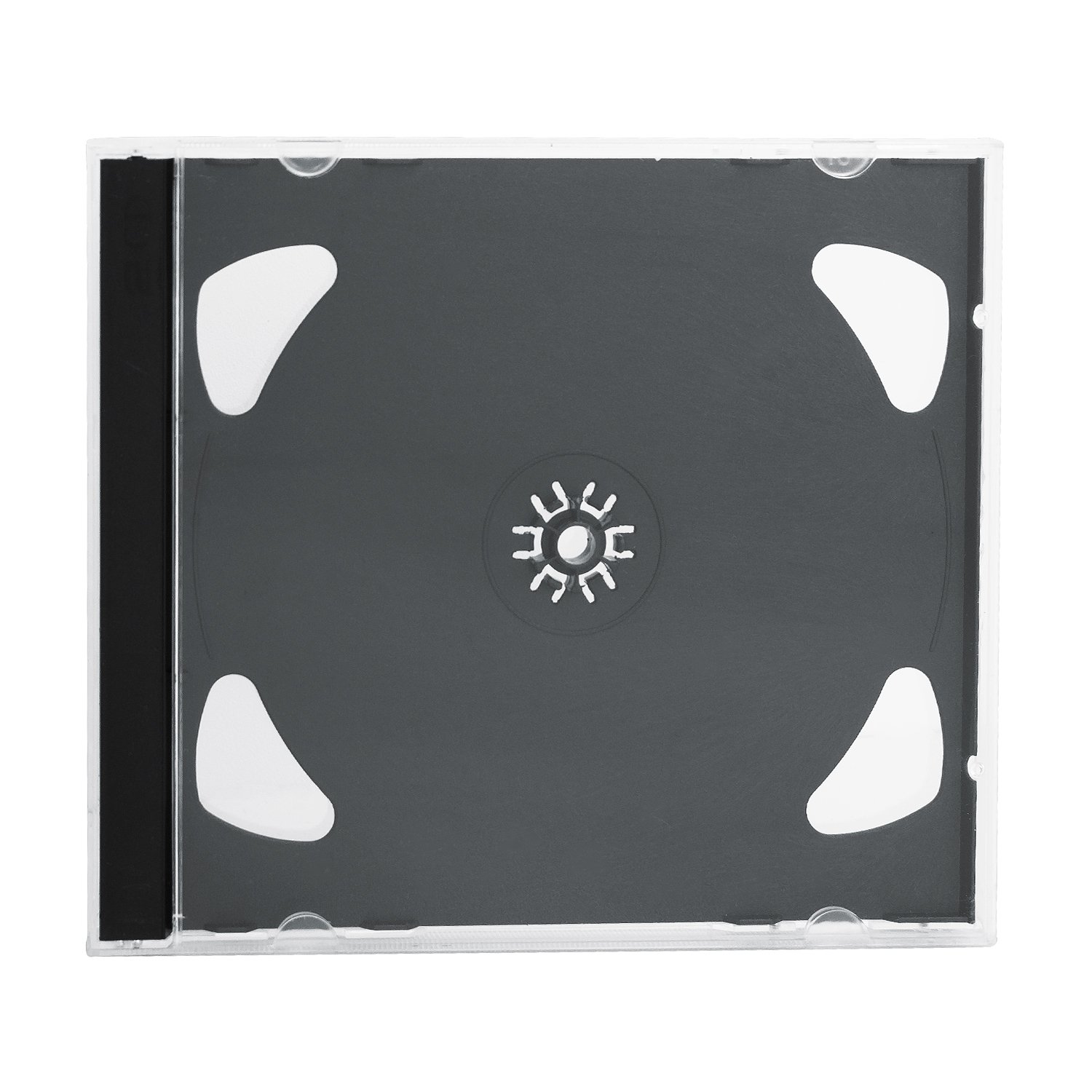 CD Jewelcase/Custodie per CD/CD custodie vuote per un CD o DVD trasparente con tray nero Doppio 50 pezzi