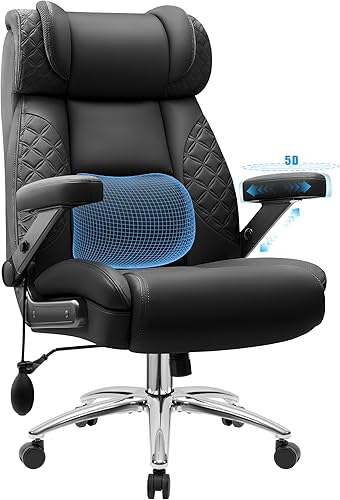 Silla de Oficina Grande y Alta, Silla de Escritorio para Computadora para Personas Pesadas, Silla Ejecutiva de Juegos Extra Grande, Silla de Oficina