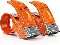 Vista 10 de BOMEI PACK Dispensador de cinta de embalaje de metal, dispensador de cinta pesada de mano resistente de 2 pulgadas, 2 unidades, azul