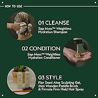 Vista 6 de Aveda Sap Moss Weightless Hydration Shampoo Gently Cleanses Silicone Free Shampoo for Normal to Dry Hair 94% Naturally Derived*, 6.7 Fl Oz