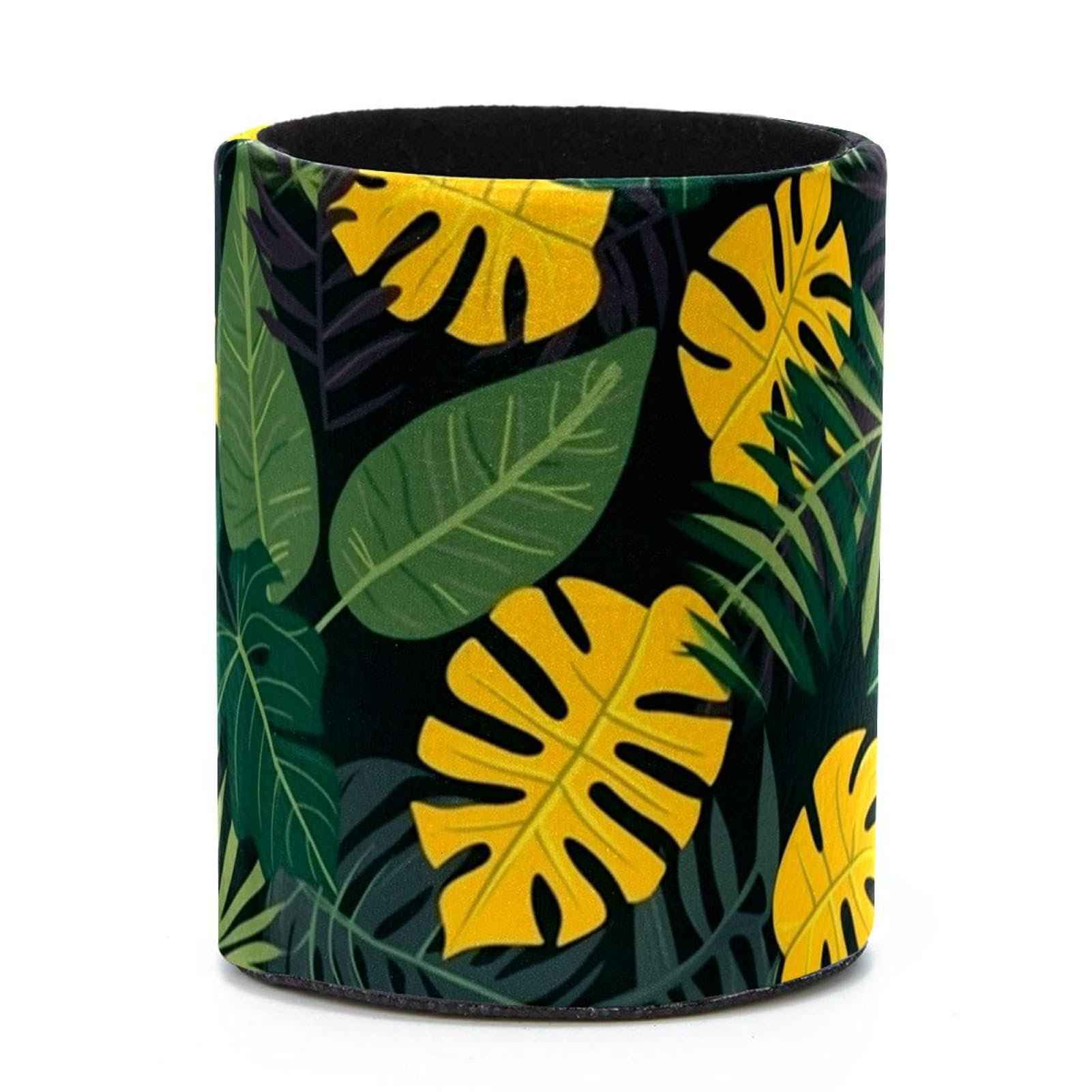 VAPOKF Round Pencil Holders for Desk, Tropical Palm Pen Holders Pen Pot Makeup Brushes Storage Desktop Stationery Supplies Organiser for Home Office