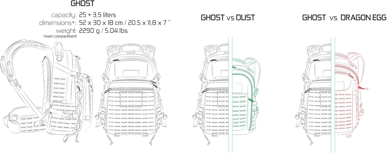 Direct Action Ghost Tactical Backpack 31 Liter Capacity - Image 8