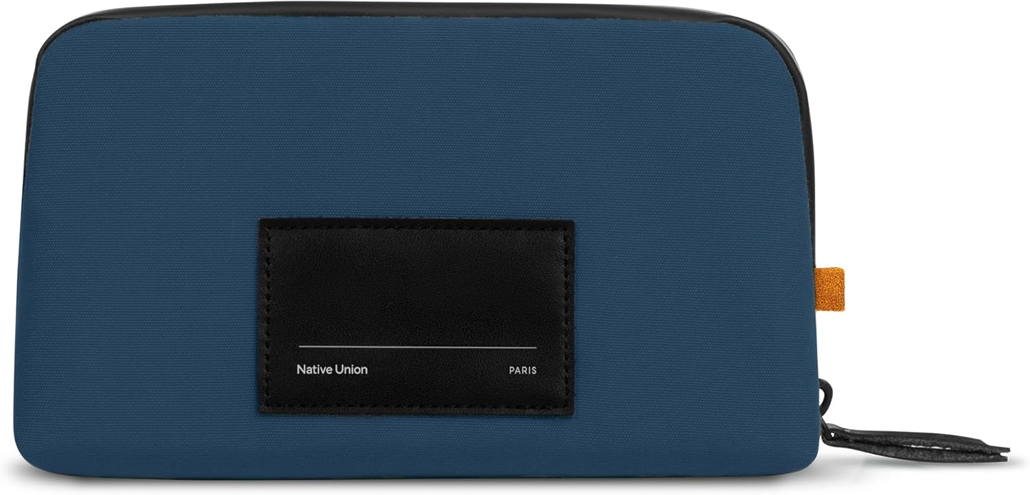 Native Union Stow Lite Organizer W.F.A Tech Organizer – Minimalist Travel Pouch Made of Recycled Materials for Everyday Accessory Storage & Protection – Stores Cables, Chargers & More (Navy) - Image 2