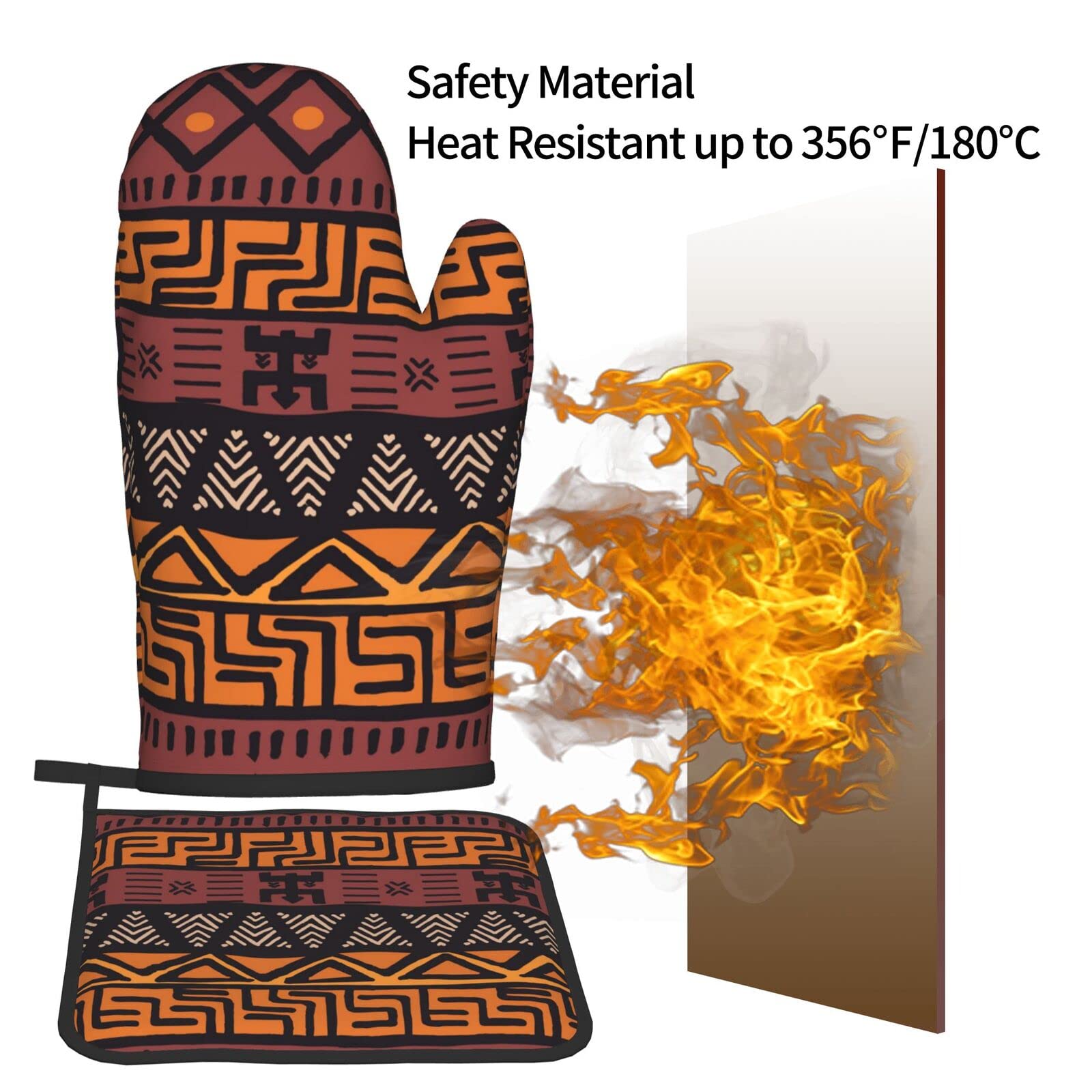 Lot De 2 Maniques Résistantes à La Chaleur Avec Imprimé