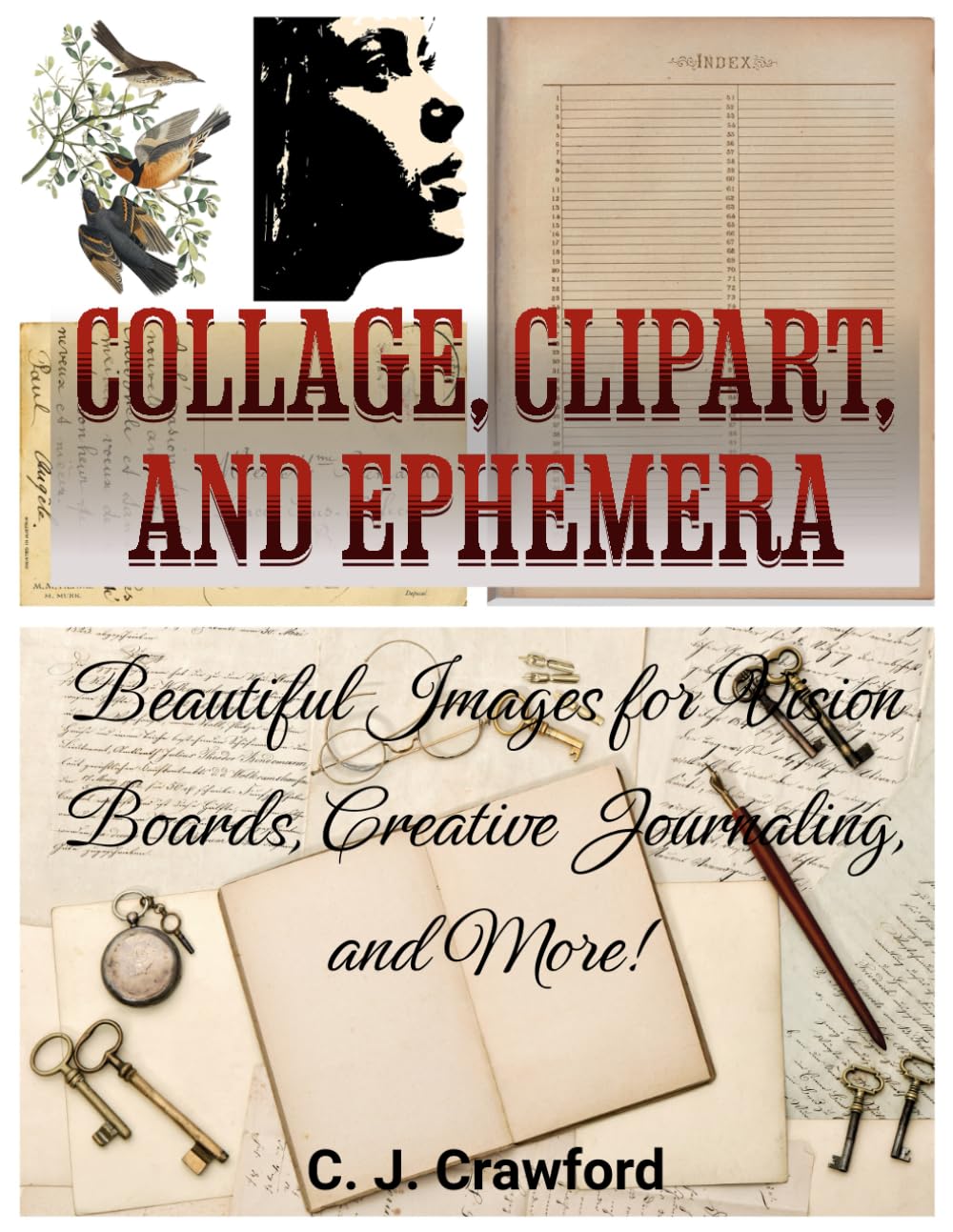Clip art pour vision board et mixed media avec images à découper de qualité