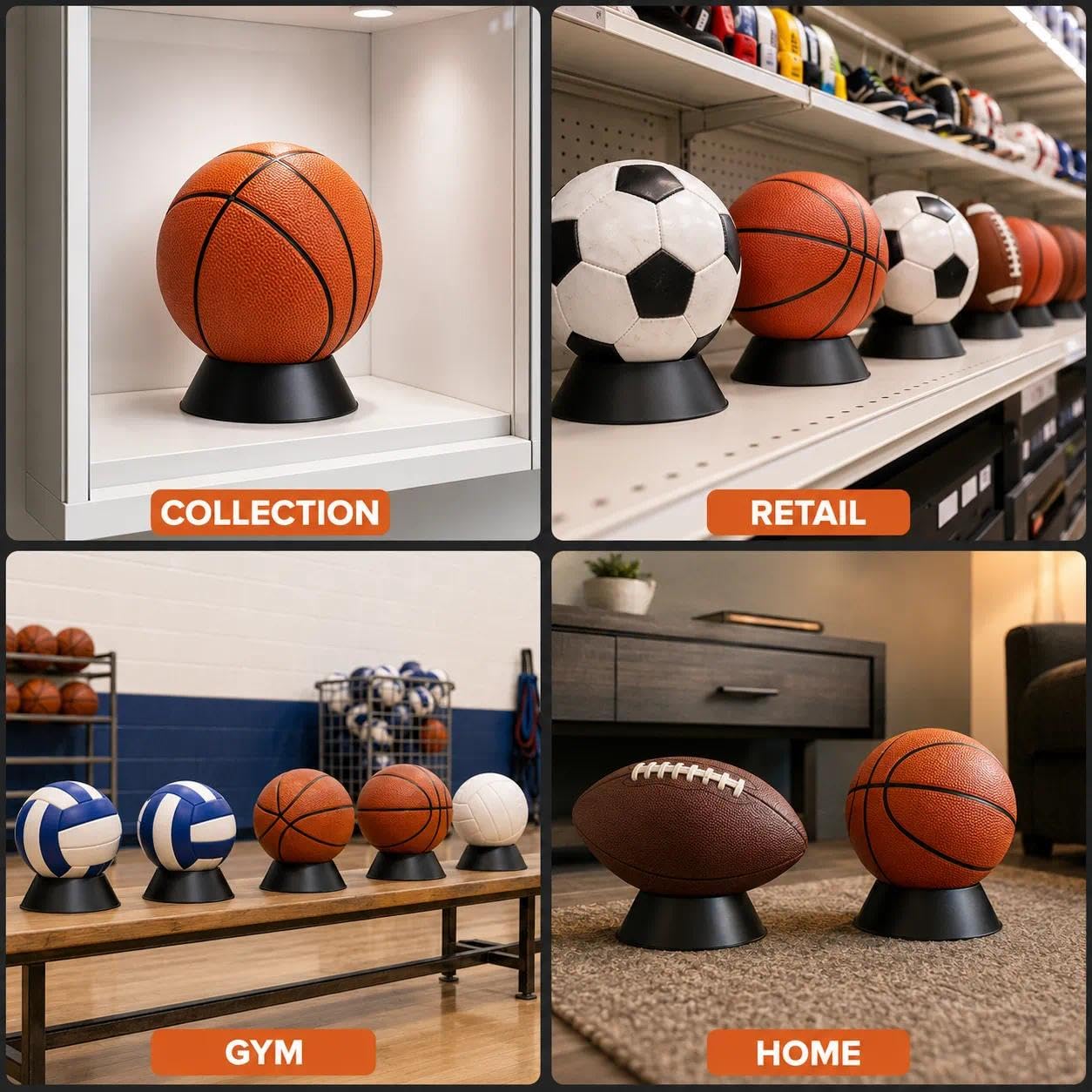 Supporto per Pallone da Calcio, Basket, Pallavolo - 10 Pezzi Souvenir