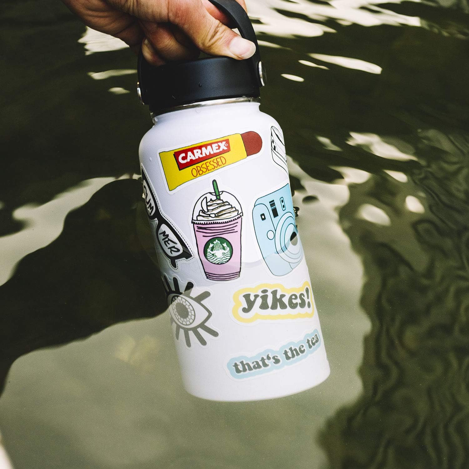 12-35Pack Vinyl Vsco Stickers for Hydro Flask Aesthetic Waterproof VSCO Girl Essential Stuff for Water Bottles Laptop Stickers for Women