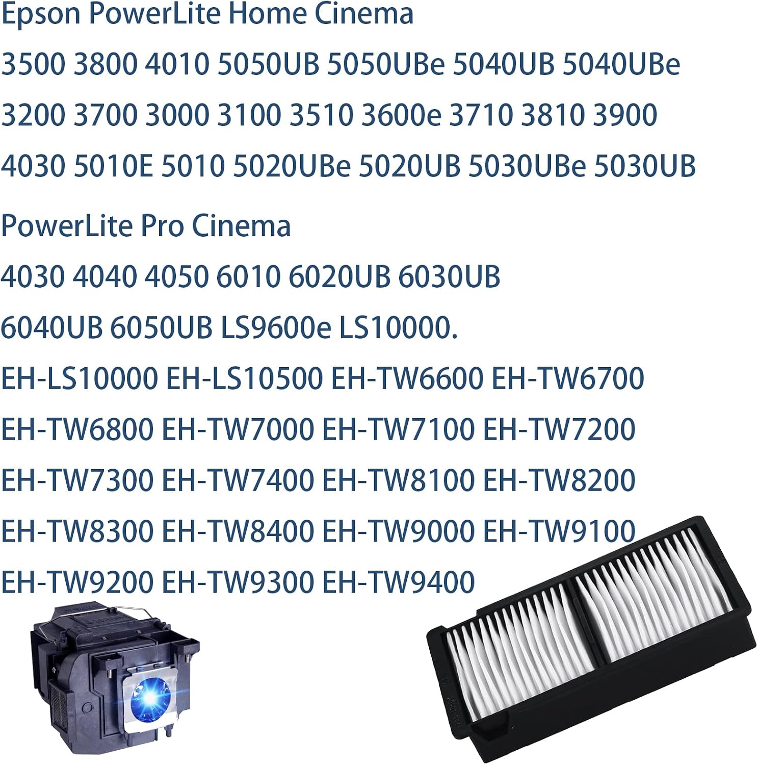 ELPAF39 Projector Air Filter for Epson V13H134A39 PowerLite Home Cinema 3500 3800 4010 5040UB 5050UB 5040UBe 5050UBe 3200 3000 3700 4030 5020UB 5030UB 5030UBe - Indoor & Outdoor Use