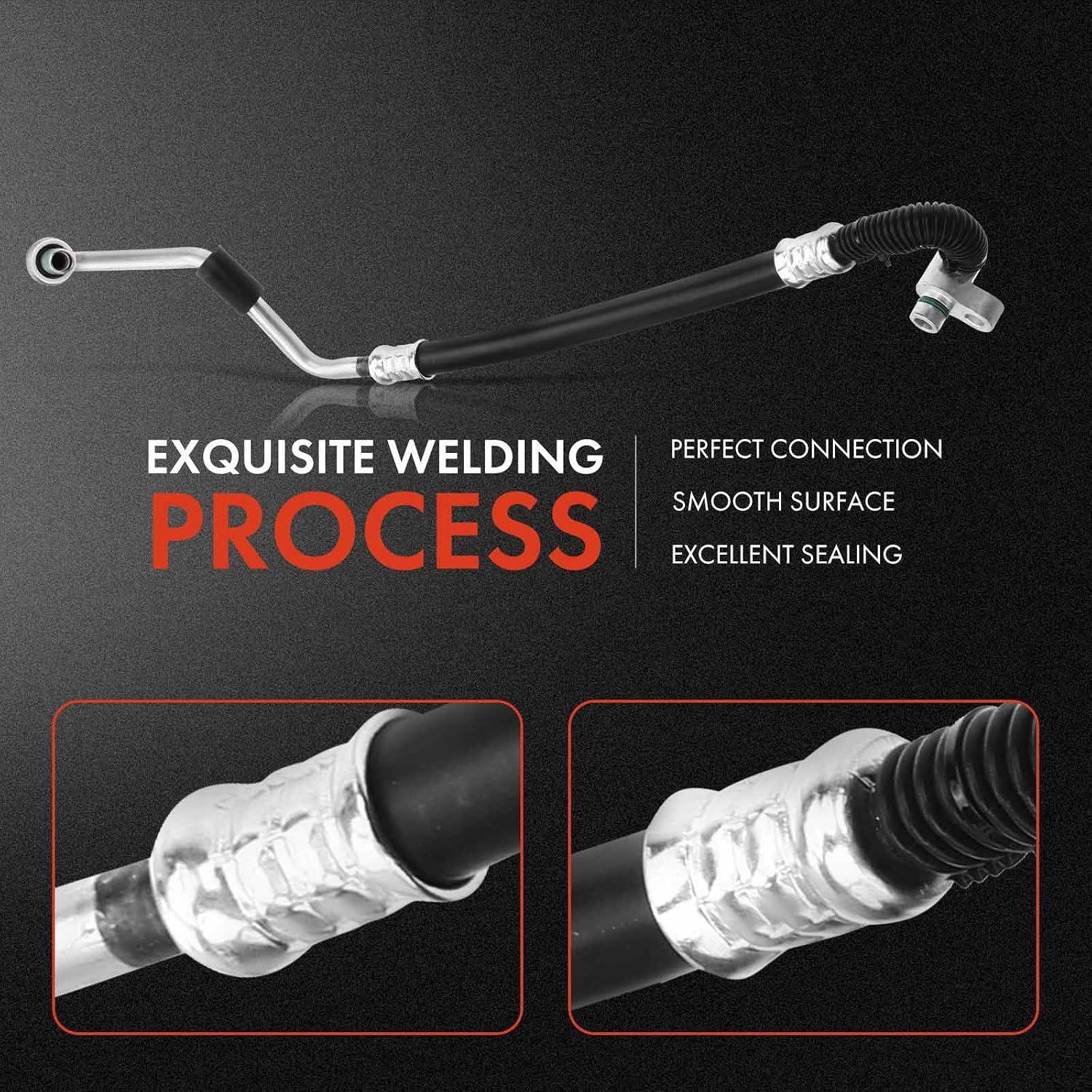 A-Premium A/C Discharge Line Hose Assembly Compatible with Infiniti G35, 2003 2004 2005 2006 2007, 3.5L, Compressor to Condenser