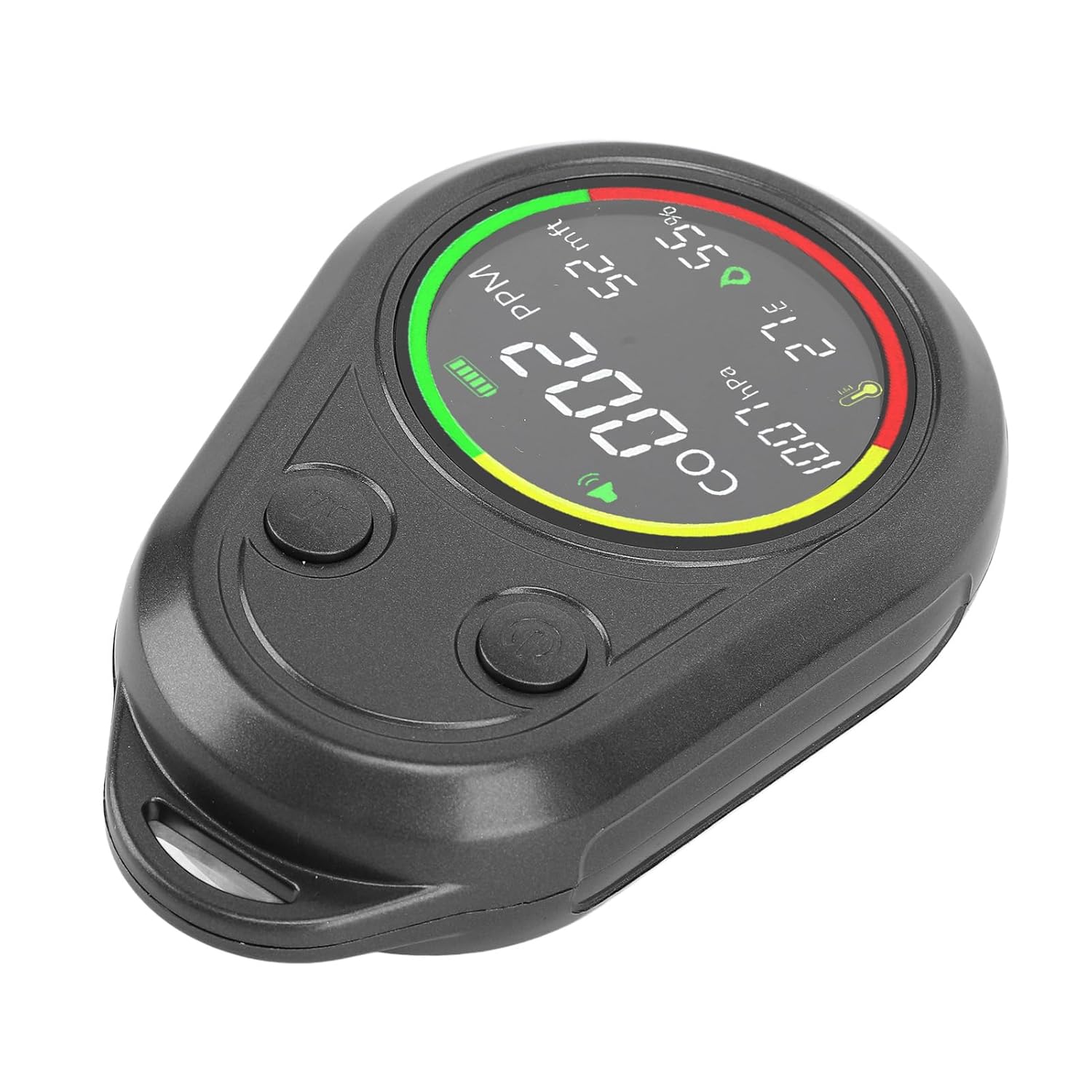 Portable Air Quality Detector Altimeter Barometer Thermometer Hygrometer 5 in 1 Multifunctional Environmental Tester for Outdoor Camping Hiking Mountaineering ABS Material 207g