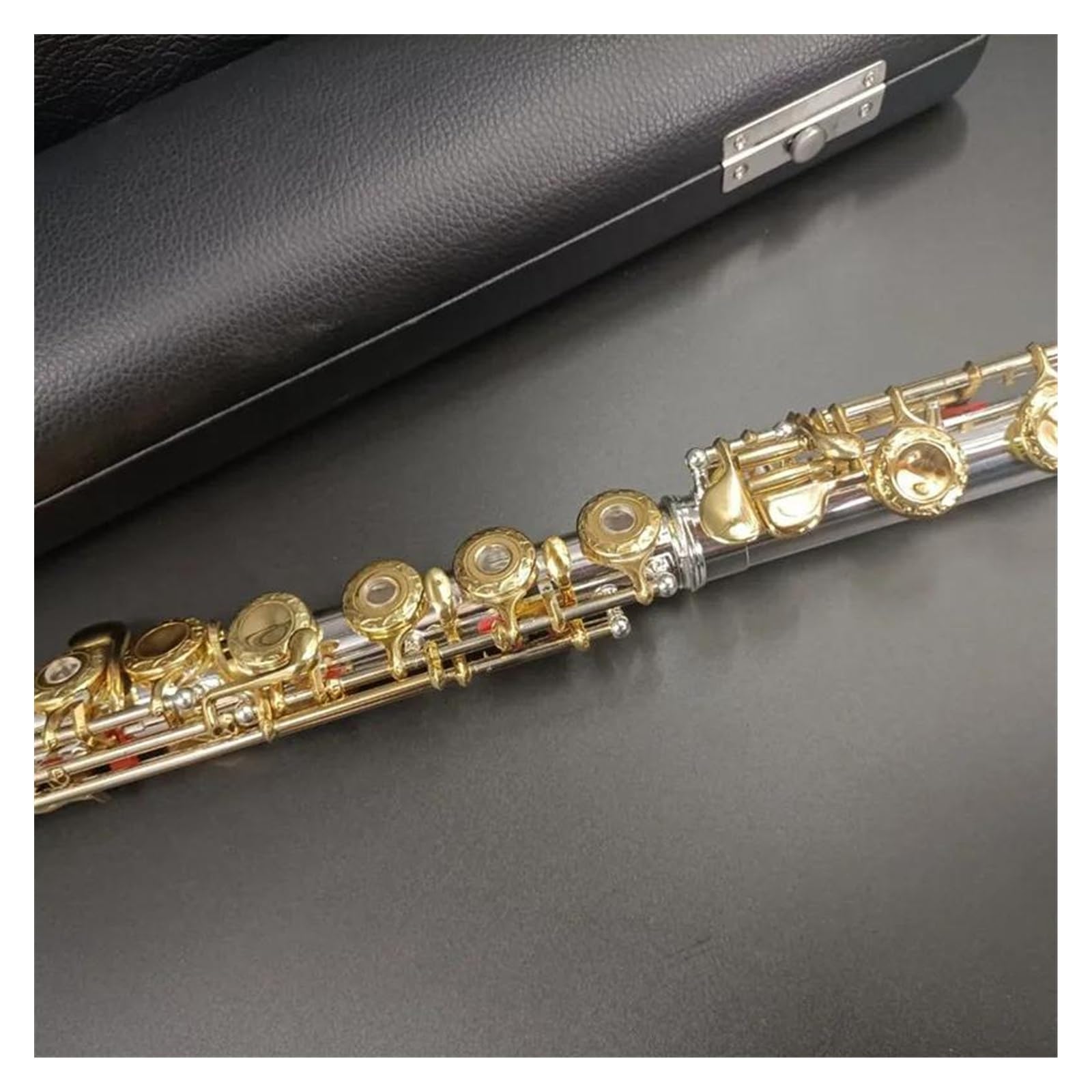 Professionelle Querflöte Flöte Aus Silber Und Gold, Flöte Mit 17 Tasten, Offenem Und Geschlossenem Loch, C-Stimmung Und E-Tasten-Flöte