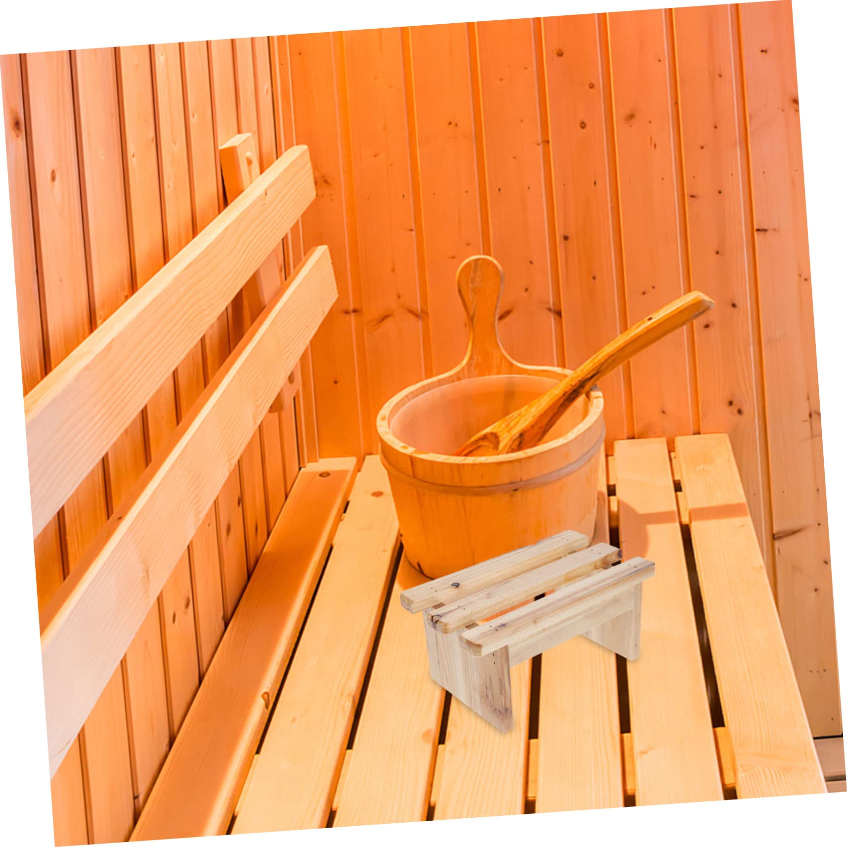 Tabourets de salle de bain en bois - Banc de douche - Repose-pieds imperméable - Siège de bain spa - Siège confortable en bois - Petit siège