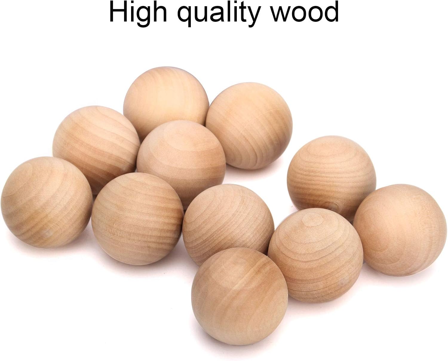 15 Pack 2-1/2 Inch Wooden Round Ball, Natural Unfinished Wooden Balls, Smooth Durable Wood Balls for Crafts and DIY Projects - Image 3