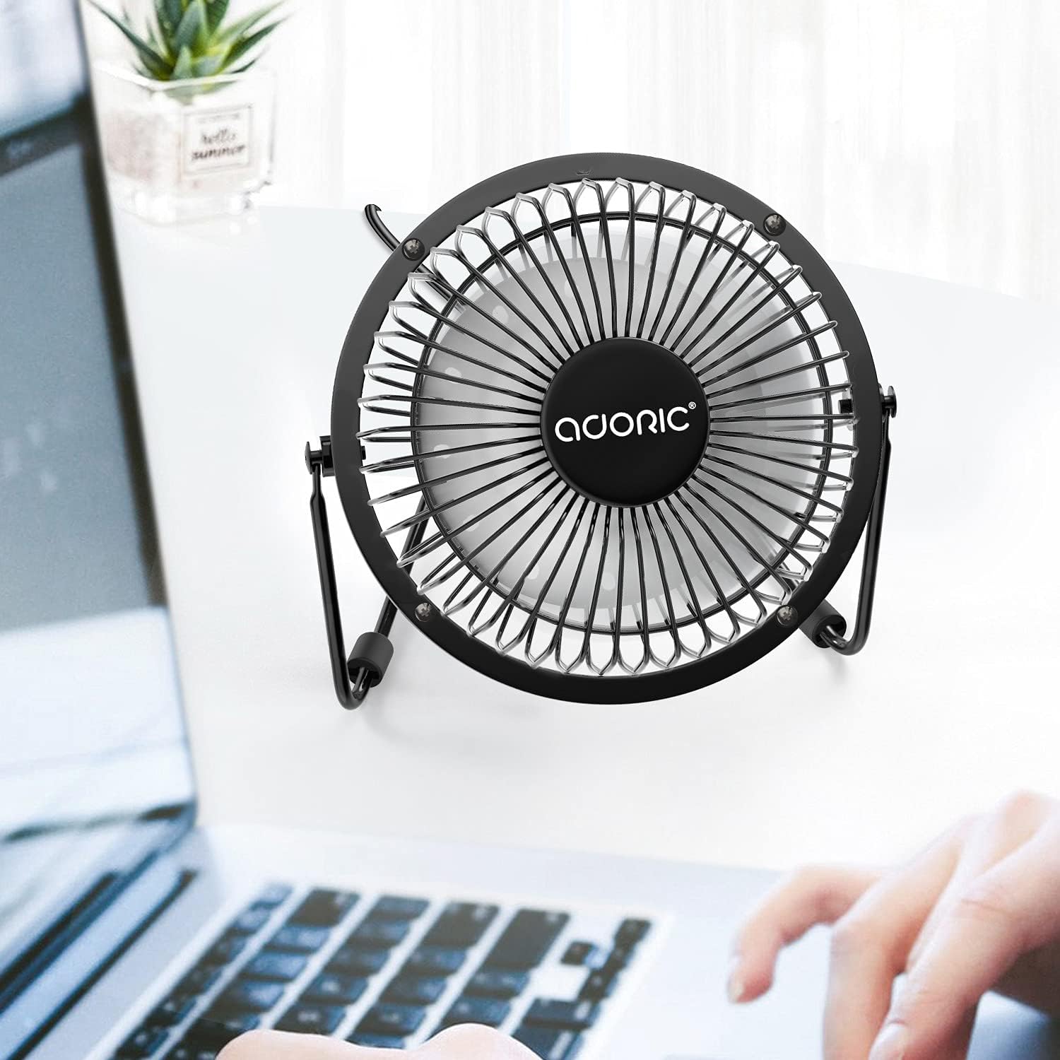 Desk Fan, USB Fan With Enhanced Airflow 6 Inch Small Desk fan with Quiet Operation Portable Mini Table Fan for office/Desk/Bedroom/Home : Home & Kitchen