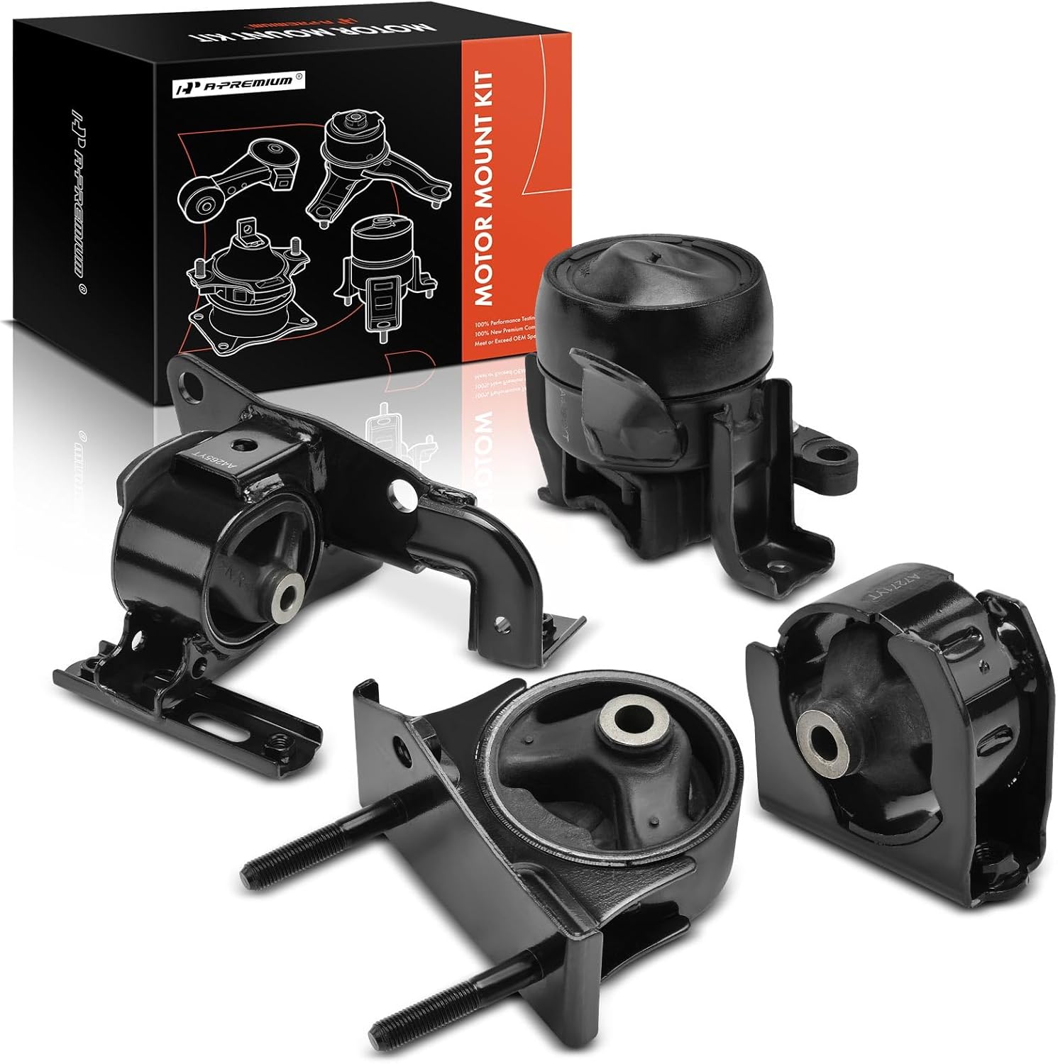 A-Premium Engine Motor Mount and Transmission Mount Kit Compatible with Toyota RAV4 2004-2005 2.4L, Automatic Transmission, 4-PC Set, Replace# 1237228031
